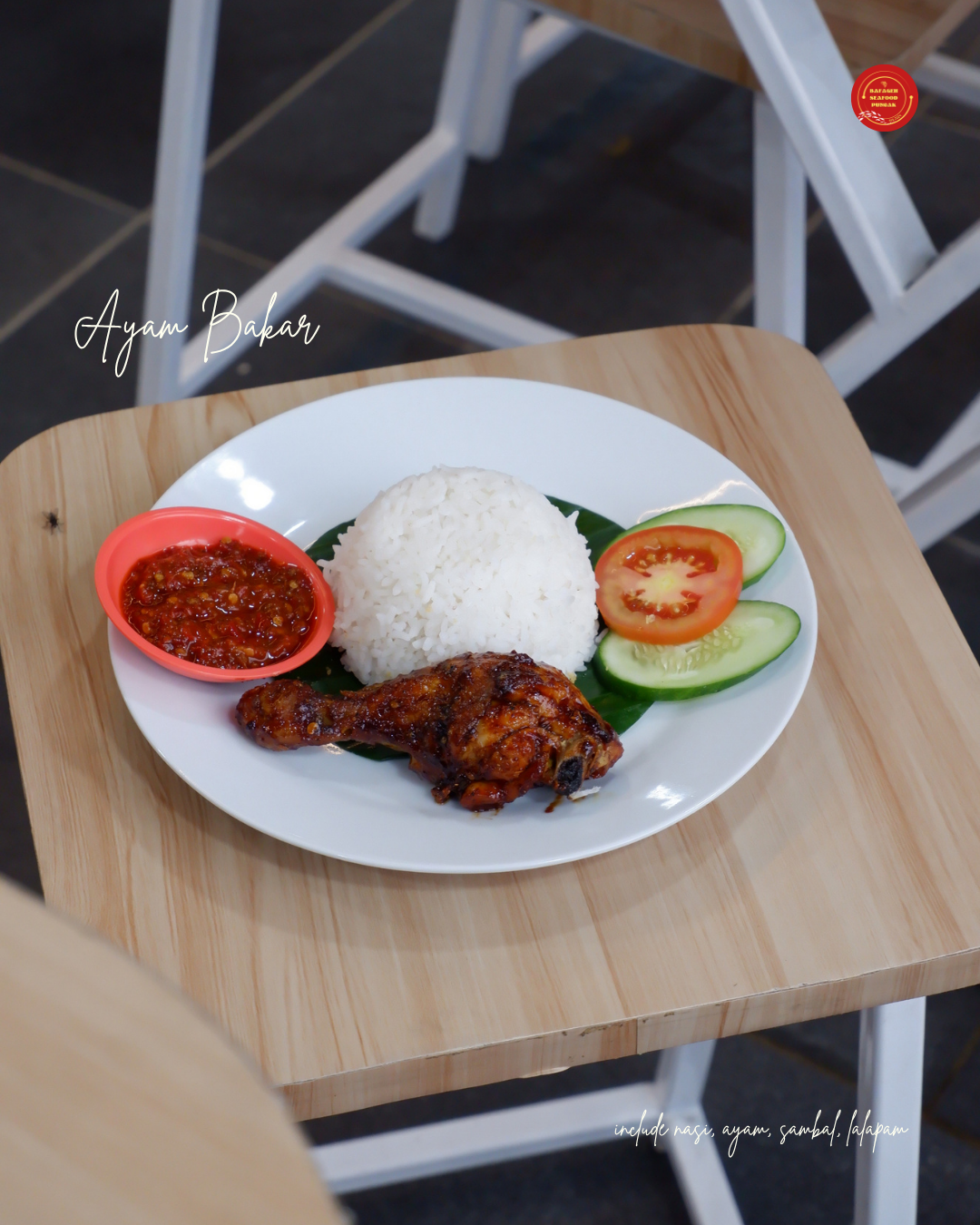 AYAM BAKAR+NASI PUTIH 